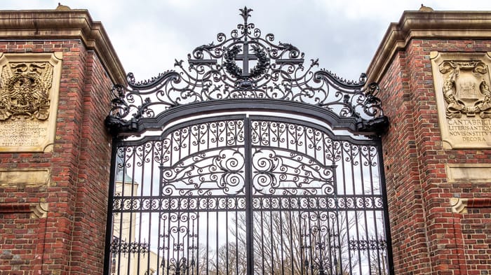 Harvard University gates.