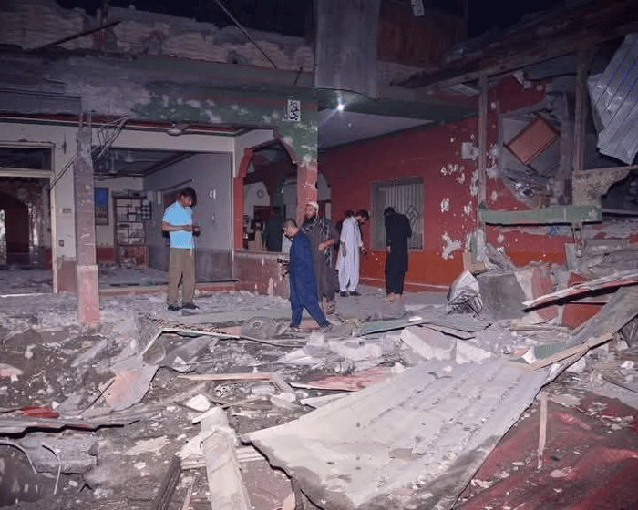 Pakistani mosque bombed by India