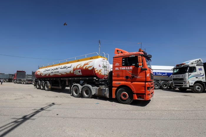 Oil trucks.