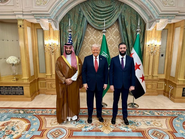 Al- Julani and Donald Trump, 14 May 2025