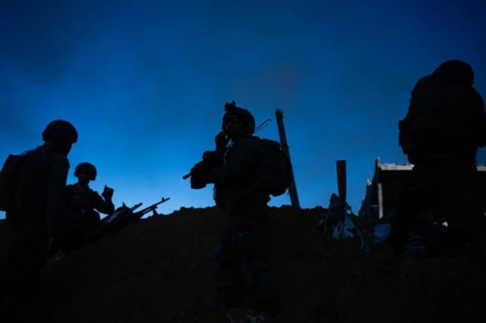 IDF forces launching operating in the early morning hours.