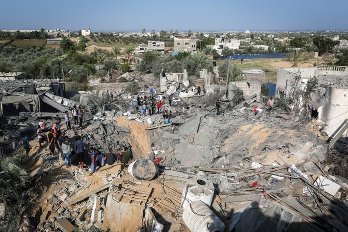 Impact of an IAF bombing. Archive.