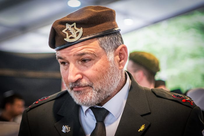 Maj. Gen. David Zini visits families of fallen Israeli soldiers during Memorial Day which commemorates the fallen Israeli soldiers and victims of terror at Mount Herzl Military Cemetery in Jerusalem on April 30, 2025.