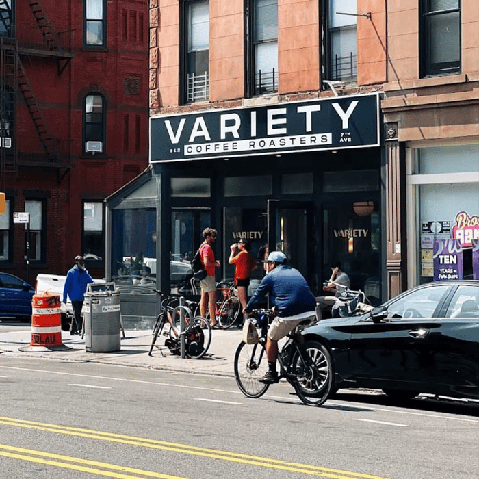 the cafe in Brooklyn