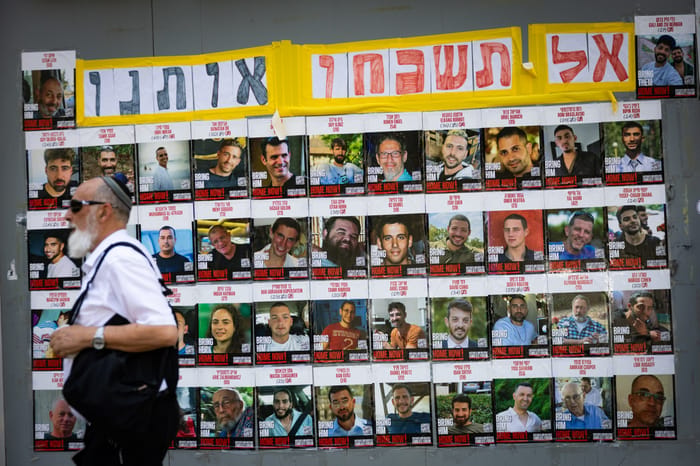 Protest for the hostages.