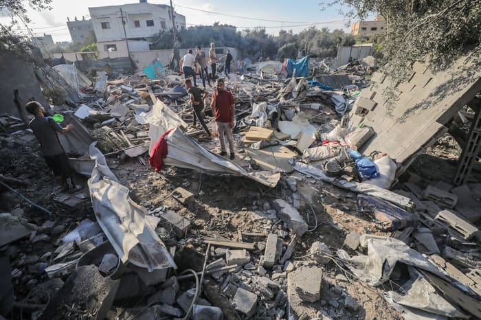 Al-Shati refugee camp, in the central Gaza Strip, on July 13, 2025.