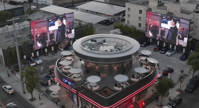 Elon's newest tesla diner