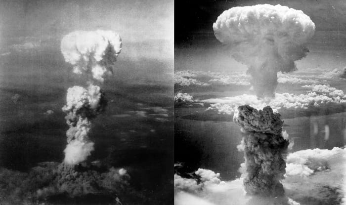 Atom Bombs over Hiroshima and Nagasaki
