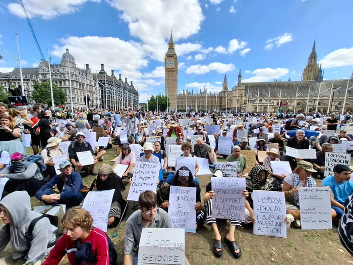 Protest in the UK last night
