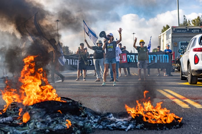 Protests escalate around Israel