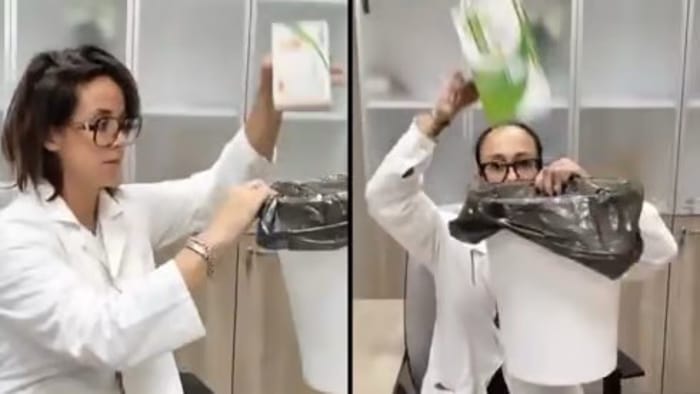 The Italian Nurse and Doctor filmed throwing out Teva medicine