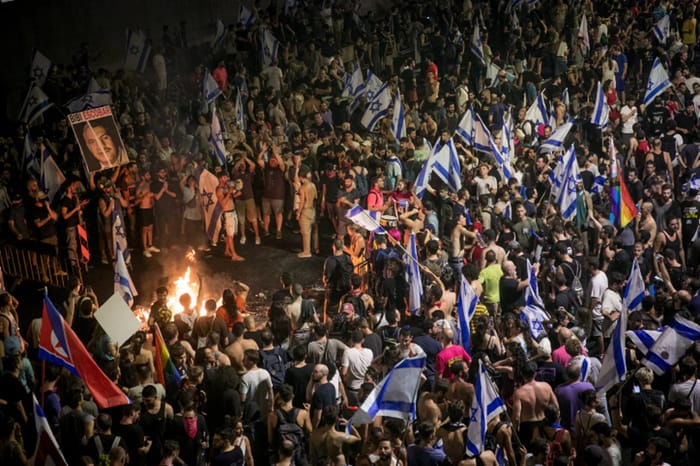 Anti-reform protests.