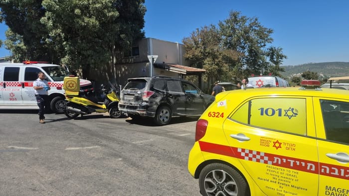 Scene of the stabbing attack, Kibbutz Tzuba, 12 September 2025