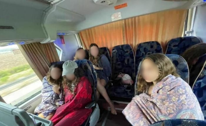 The girls on public transport forced to cover up and sit in the back