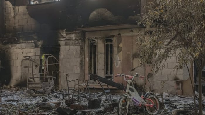 Kibbutz Be'eri after Hamas 7th October assault