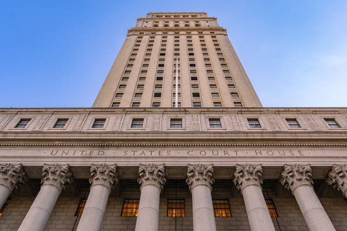 New York, NY, US-November 11, 2024: The Thurgood Marshall Courthouse - US Court of Appeals for the Second Circuit and the US District Court for the Southern District of New York.