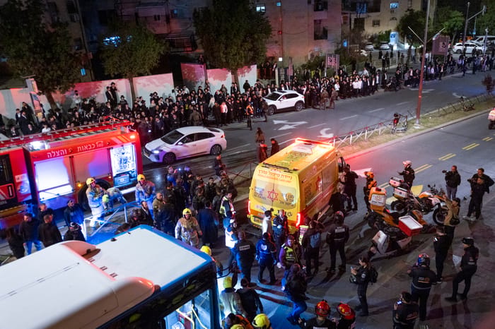 Scene of fatal ramming of Yosef Eisental