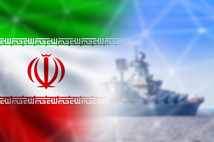 Iranian flag, warship