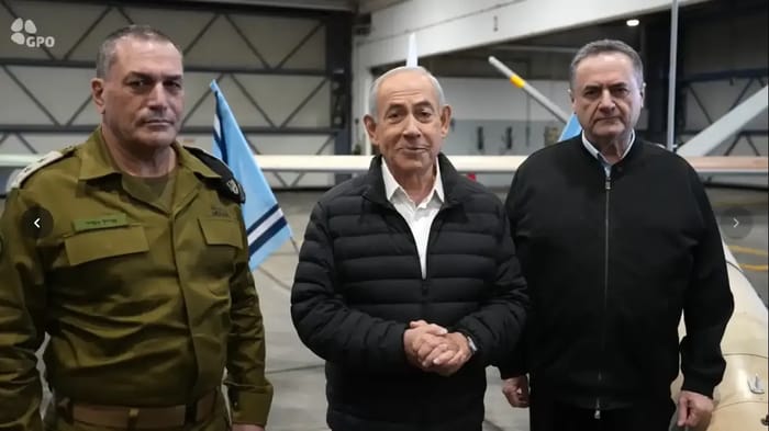 Eyal Zamir, Netanyahu, and Katz