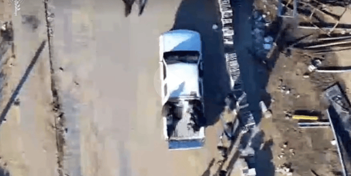 Hanas terrorists in pickup truck
