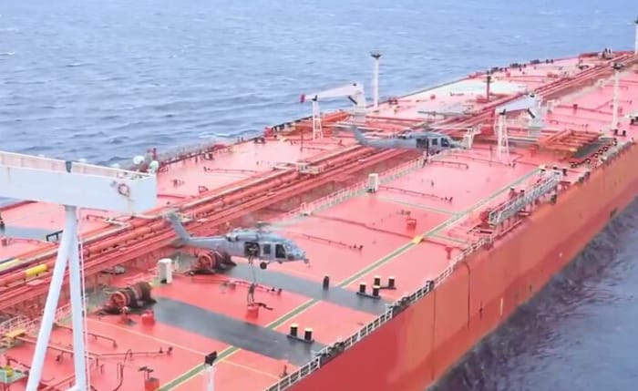 US Navy taking over Iranian vessel