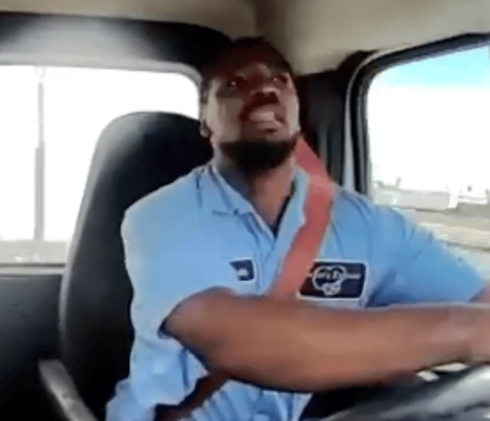 Bakery truck driver who survived being hit by a plane