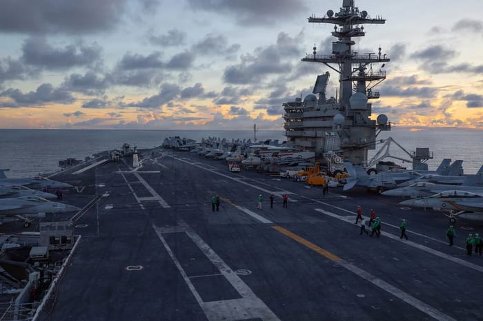 USS Bush participates in US naval blockade against iran