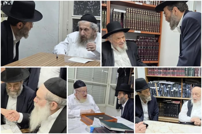 Gafni with members of the Moetzes Gedolei Hatorah
