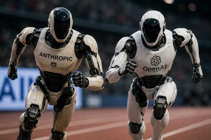 Anthropic and OpenAI are off to the races. Illustration.