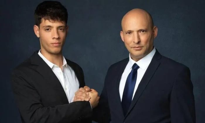 Shalev with party leader Bennett.
