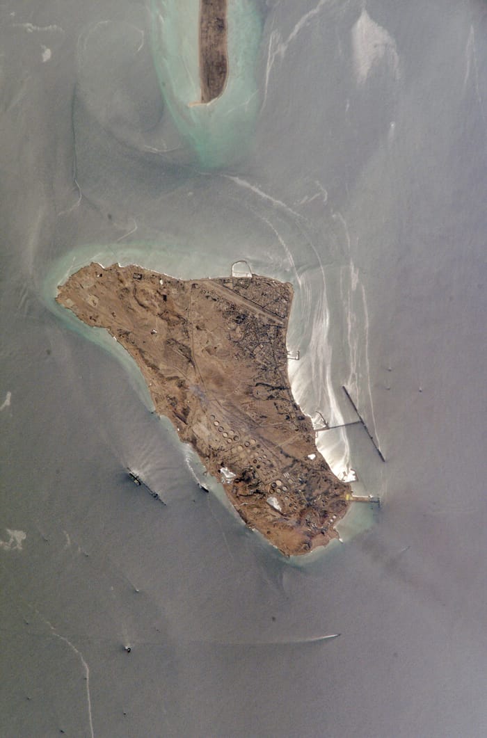 Satellite image of Kharg Island