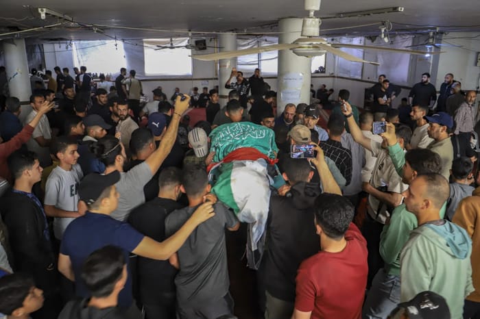 Gazans during funeral
