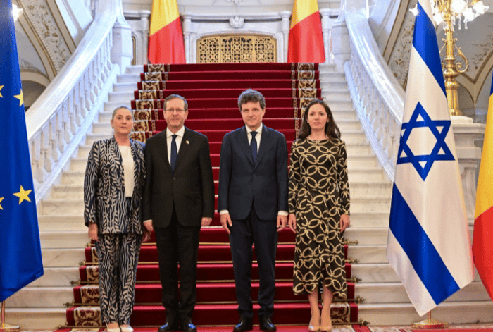 President Herzog, Romanian President and their wives 