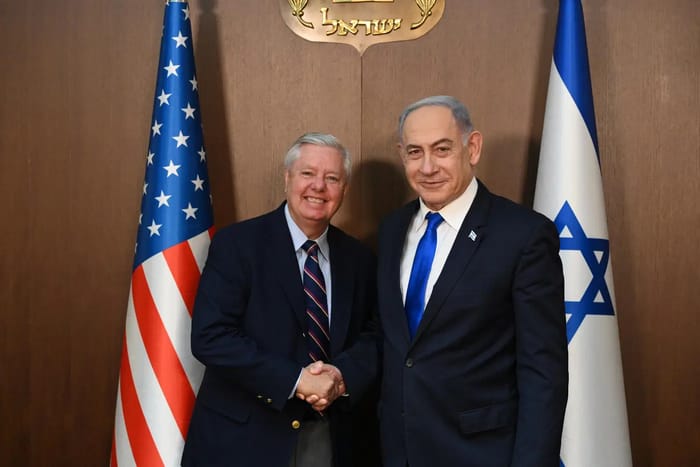 Senayor Lindsey Graham with Israeli PM Benjamin Netanyahu