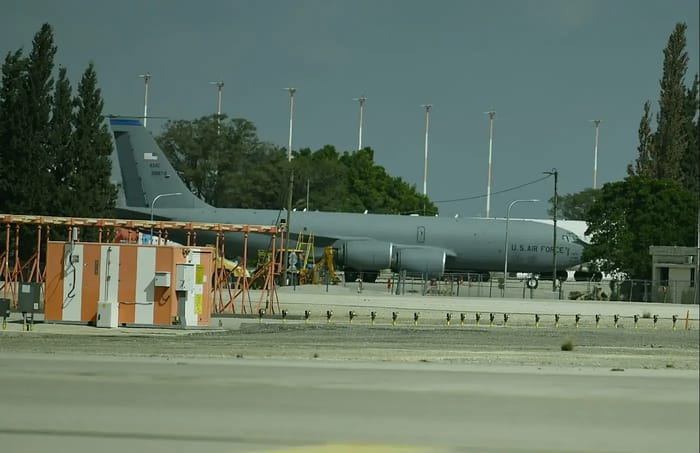 Refuelling plane at Air Force Base