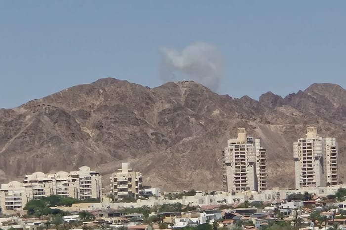 Smoke rises over Jordan