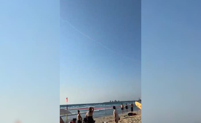 Arrow air defense missile interception at work