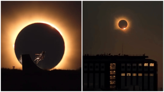 Pictures of solar eclipse, Aug 12, 2026