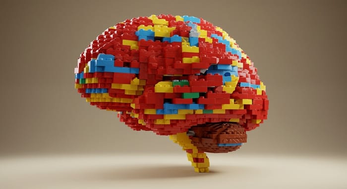 Brain struture made of lego