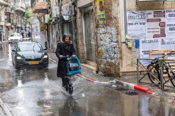 Rainy weather in Israel