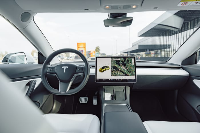 Interior of a Tesla