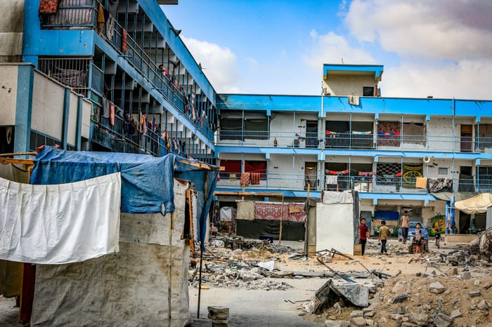 UNRWA building in Gaza