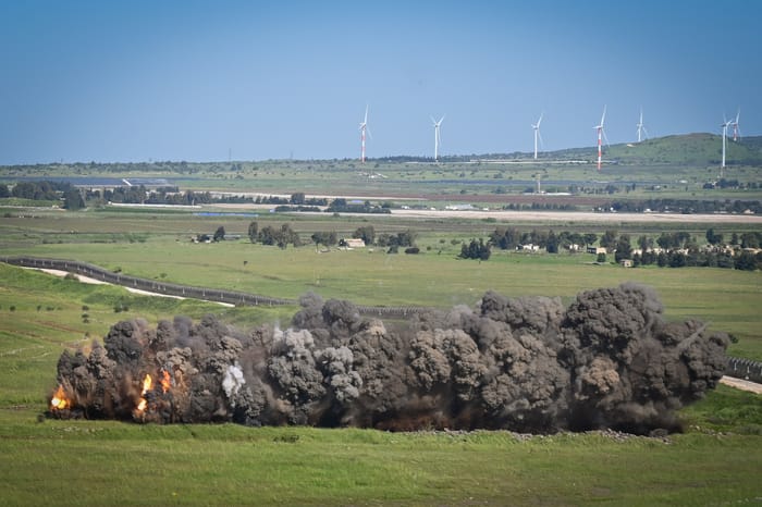 Explosion in the Golan. Archive.