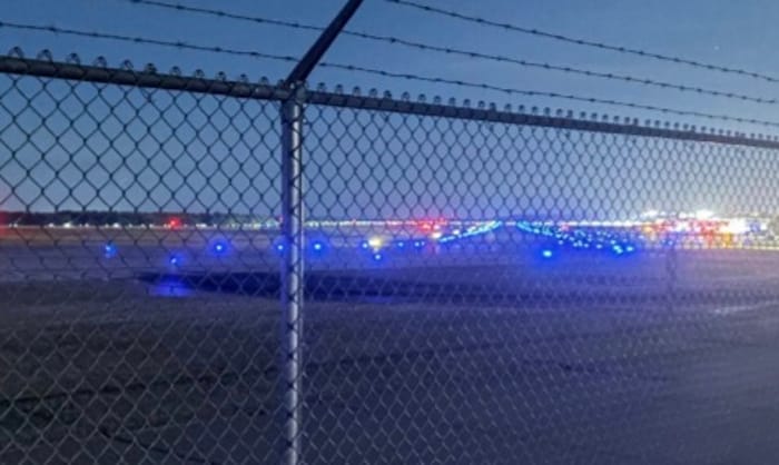Police cars at the scene