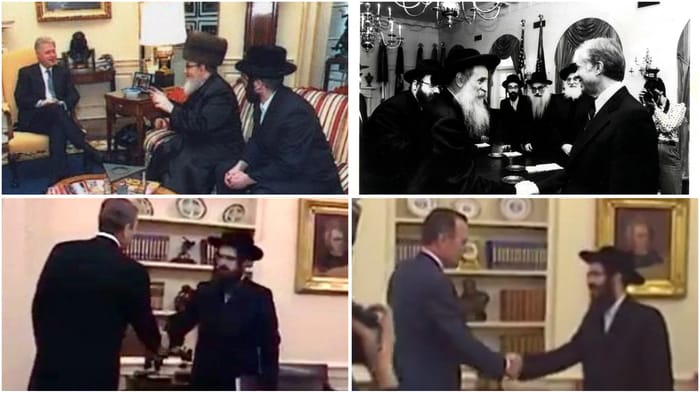 Admorim and rebbes visiting US president