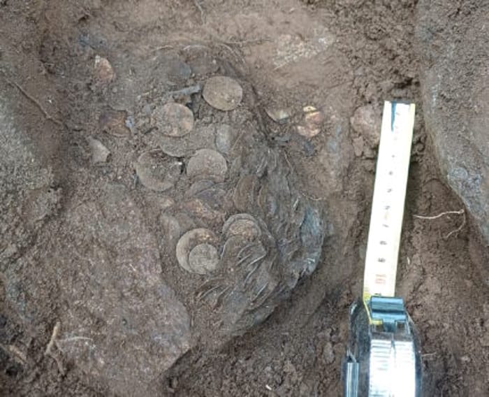 The excavation as it appeared when discovered.