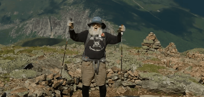 Sanders shouts 'Thank You, Creator' at the trail's end