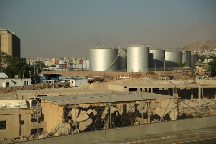 Industrial zone in Aqaba. Illustration