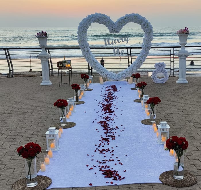 Engagement celebration on the beach