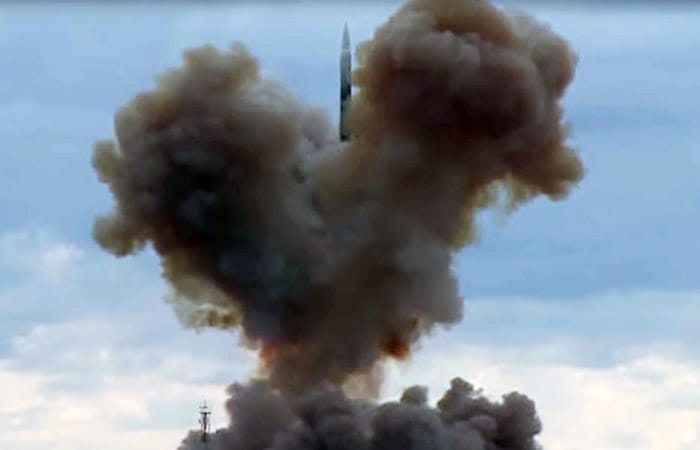 The Avangard hypersonic glide vehicle warhead during testing